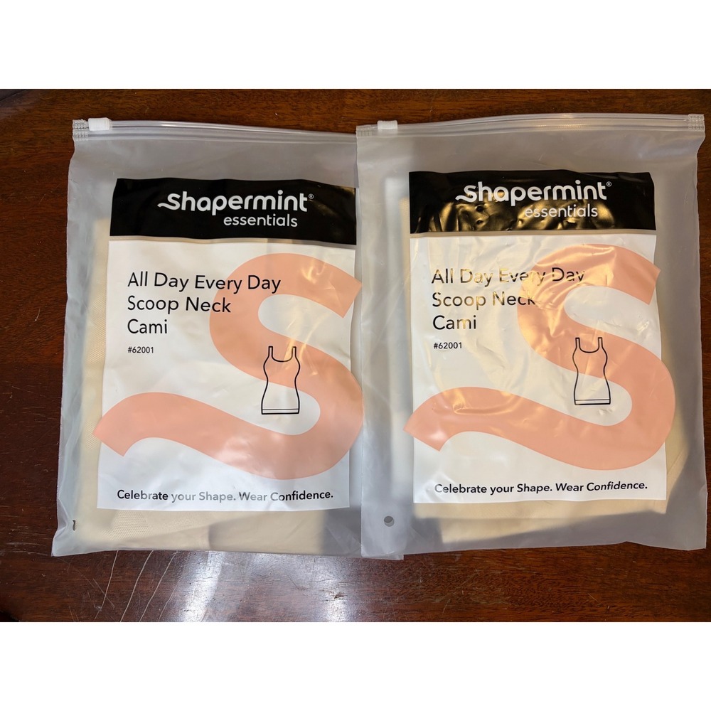 Shapermint Essentials All Day Every Day Scoop Neck Cami XL Chai Set of 2 New!